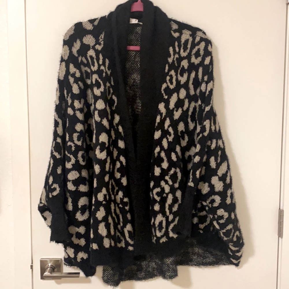 Anthropologie leopard poncho